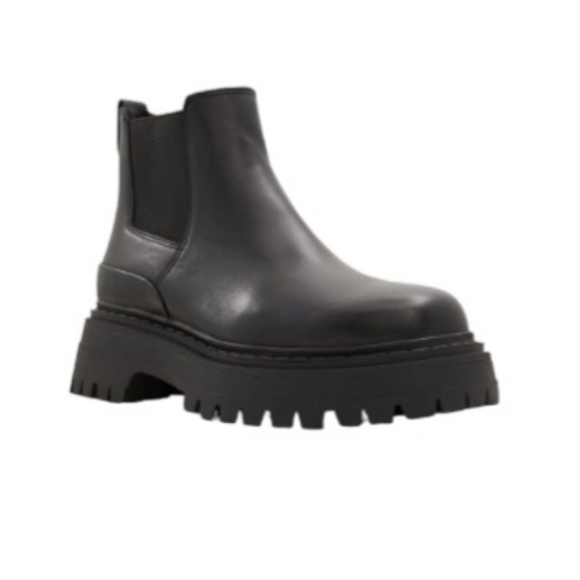 Aldo Black Chelsea Boot with Lug Sole - Picture 2 of 8